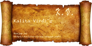 Kalita Virág névjegykártya